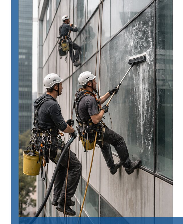 Профессиональная высотная мойка фасадов зданий в Кандалакше