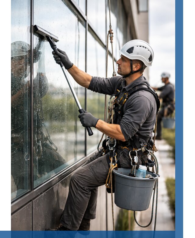 Мойка стеклянных фасадов в Кандалакше от 202 р. | ВЫСОТНИК-Кнд