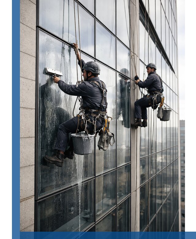 Профессиональная мойка стеклянных фасадов зданий в Кандалакше