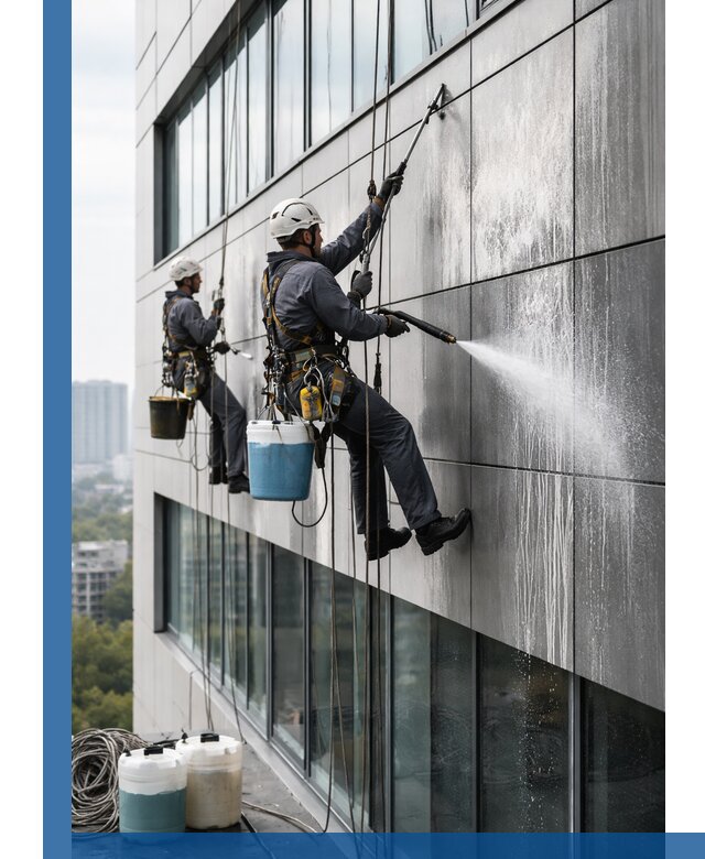 Профессиональная мойка вентилируемых фасадов в Кандалакше