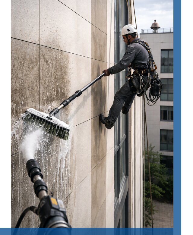 Мойка фасада из керамогранита в Кандалакше от 303 р. | ВЫСОТНИК-Кнд