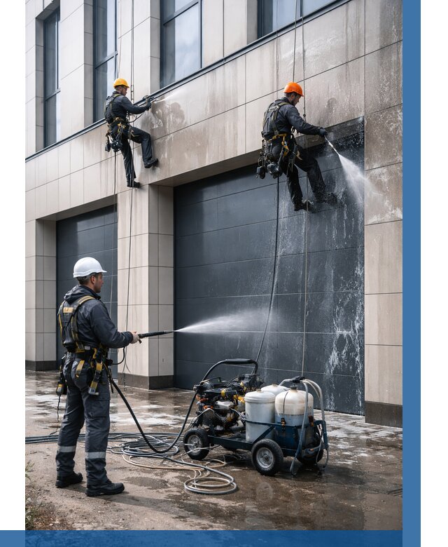 Послестроительная мойка фасада в Кандалакше от 303 р. | ВЫСОТНИК-Кнд