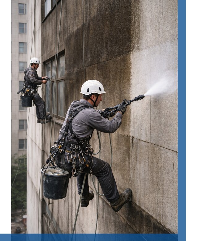 Очистка фасада от копоти в Кандалакше от 253 р. | ВЫСОТНИК-Кнд