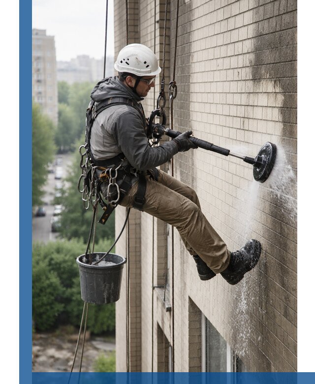 Очистка фасада от копоти в Кандалакше профессионально и безопасно