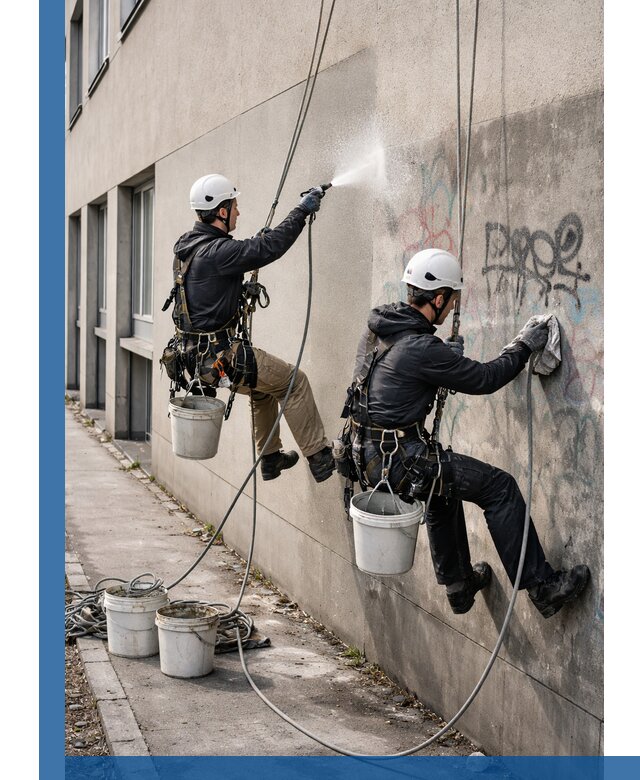 Антиграффити покрытие фасада с защитой от надписей в Кандалакше