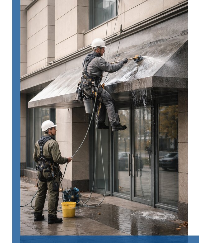 Профессиональная мойка козырьков и навесов в Кандалакше