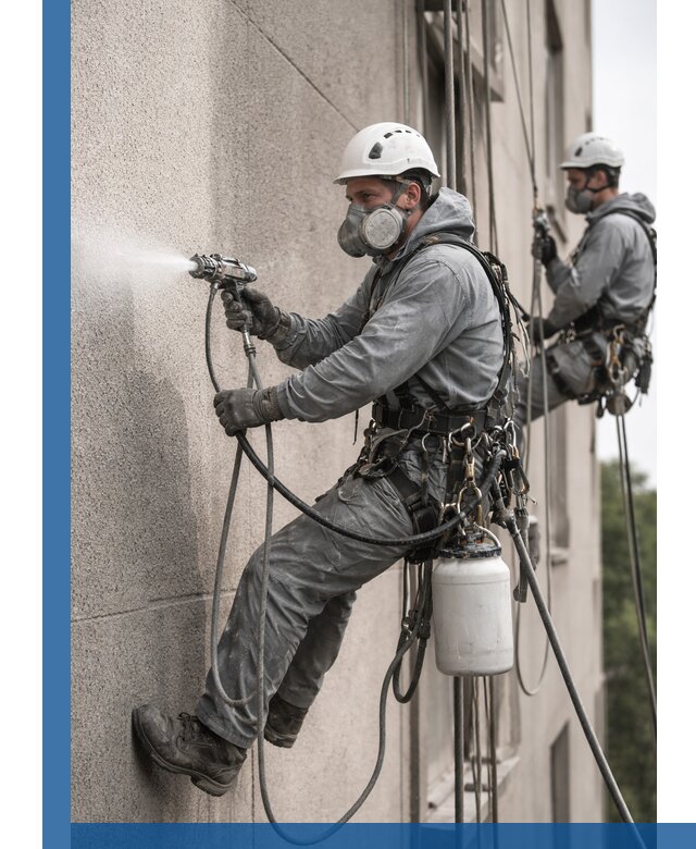 Безвоздушная покраска фасадов зданий в Кандалакше профессионально