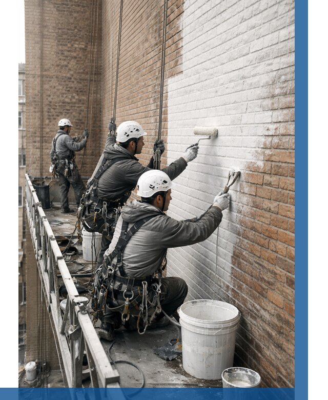 Покраска кирпичного фасада в Кандалакше от 354 р. | ВЫСОТНИК-Кнд