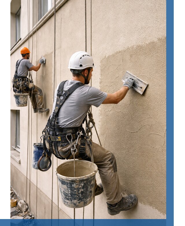 Декоративная штукатурка фасада в Кандалакше от 1212 р. | ВЫСОТНИК-Кнд