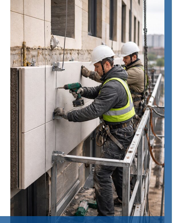 Монтаж фасадных термопанелей в Кандалакше от 1515 р. | ВЫСОТНИК-Кнд