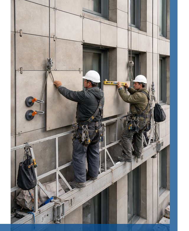 Монтаж керамогранита на фасад в Кандалакше от 2526 р. | ВЫСОТНИК-Кнд