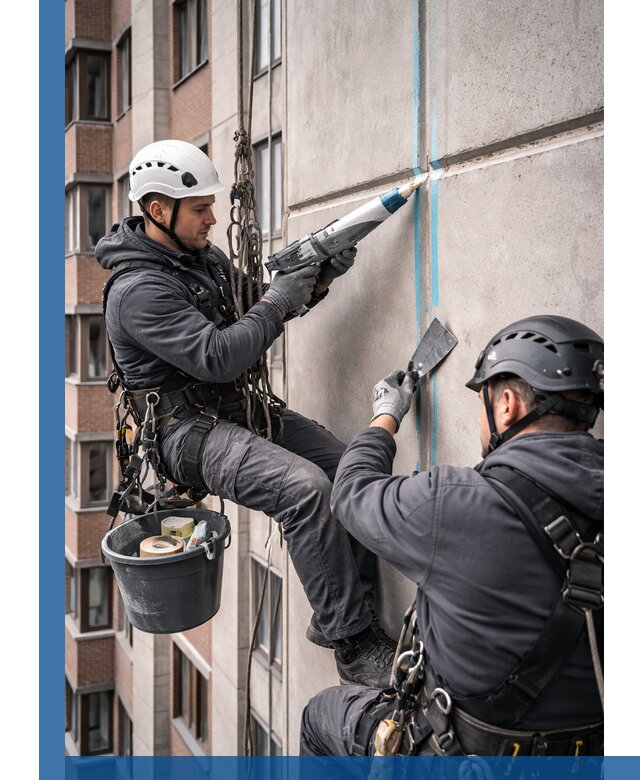 Вторичная герметизация швов фасада и кровли в Кандалакше