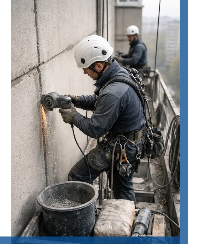 Штробление межпанельных швов в Кандалакше от 1212 р. | ВЫСОТНИК-Кнд