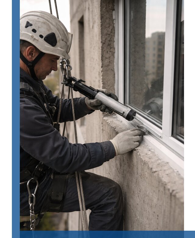 Герметизация оконных швов снаружи в Кандалакше профессионально