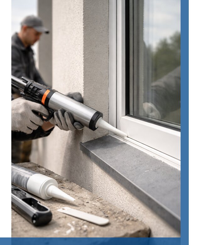 Герметизация монтажных швов окон в Кандалакше от 657 р. | ВЫСОТНИК-Кнд
