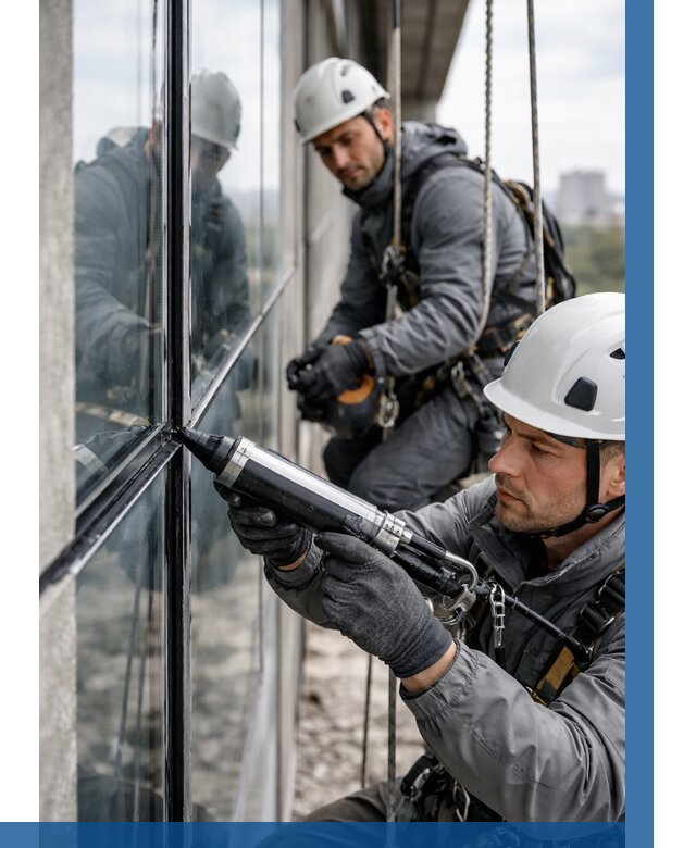 Герметизация витражных швов в Кандалакше от 657 р. | ВЫСОТНИК-Кнд