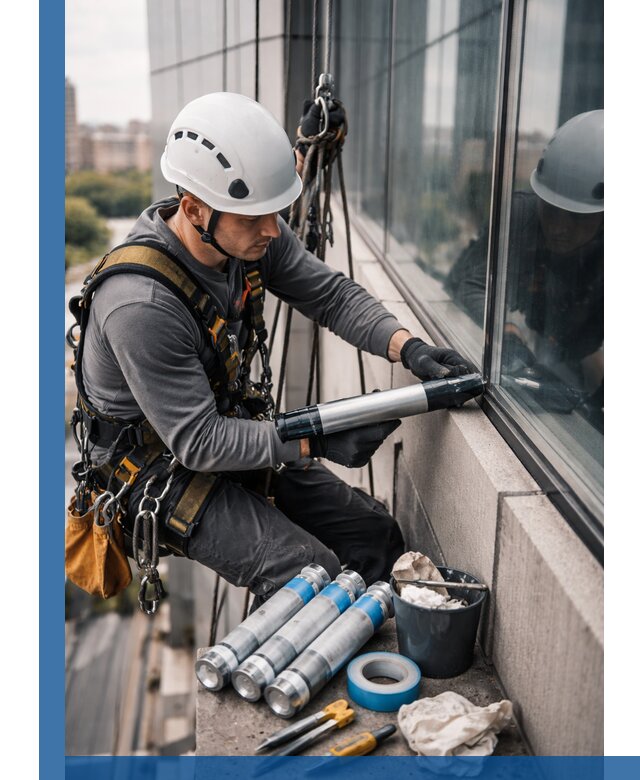 Герметизация стыков витража в Кандалакше для герметичных фасадов
