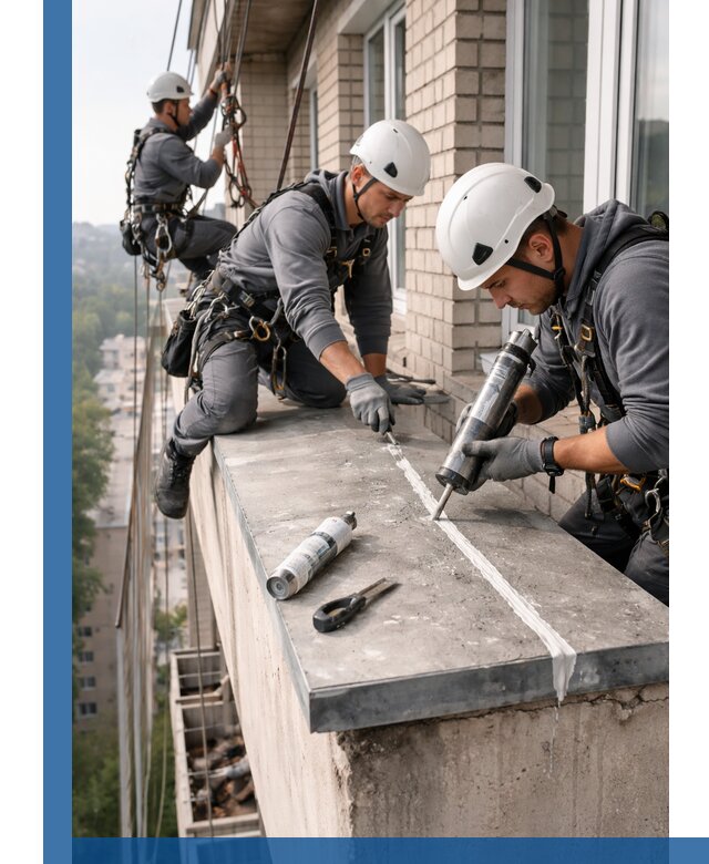 Герметизация балконного козырька в Кандалакше профессионально