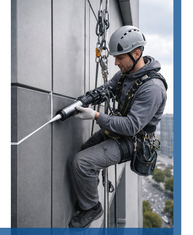 Герметизация стыков фасадных панелей в Кандалакше от 6567 р.| ВЫСОТНИК-Кнд