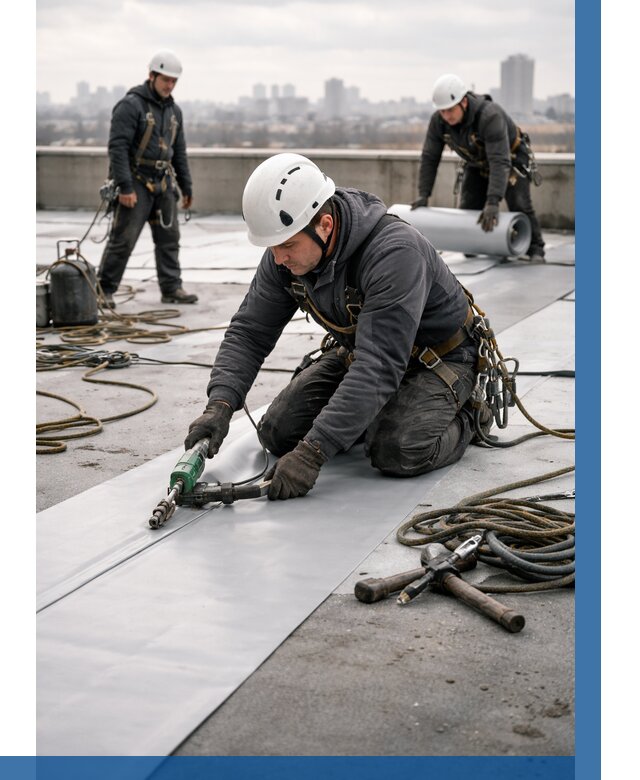 Ремонт мембранной кровли в Кандалакше от 1819 р./м2 | ВЫСОТНИК-Кнд