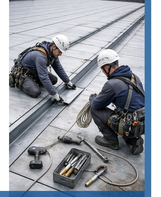 Ремонт фальцевой кровли в Кандалакше от 707 р. | ВЫСОТНИК-Кнд