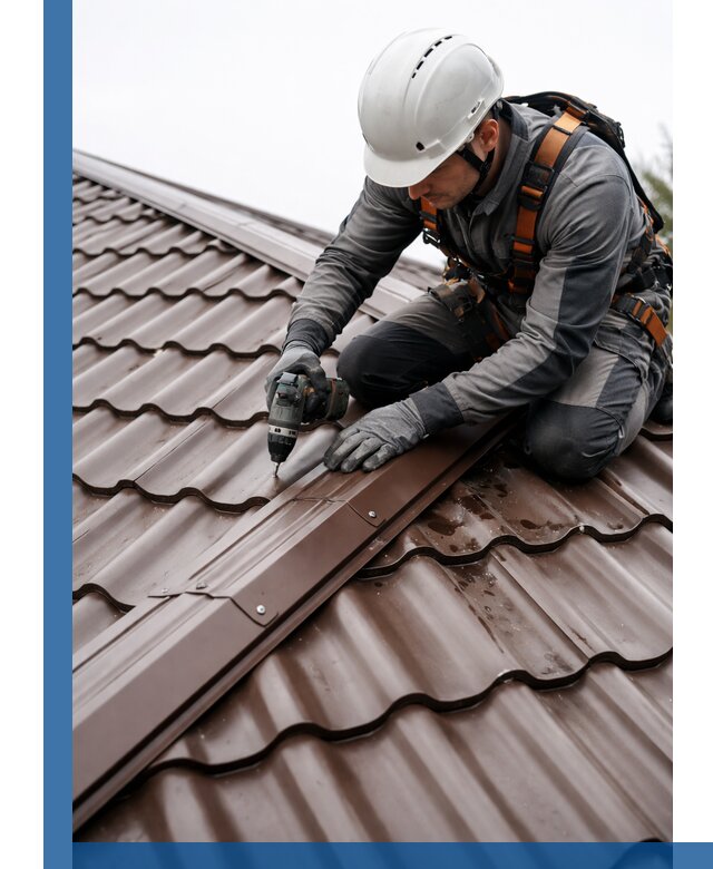 Ремонт металлочерепицы на крыше в Кандалакше профессионально