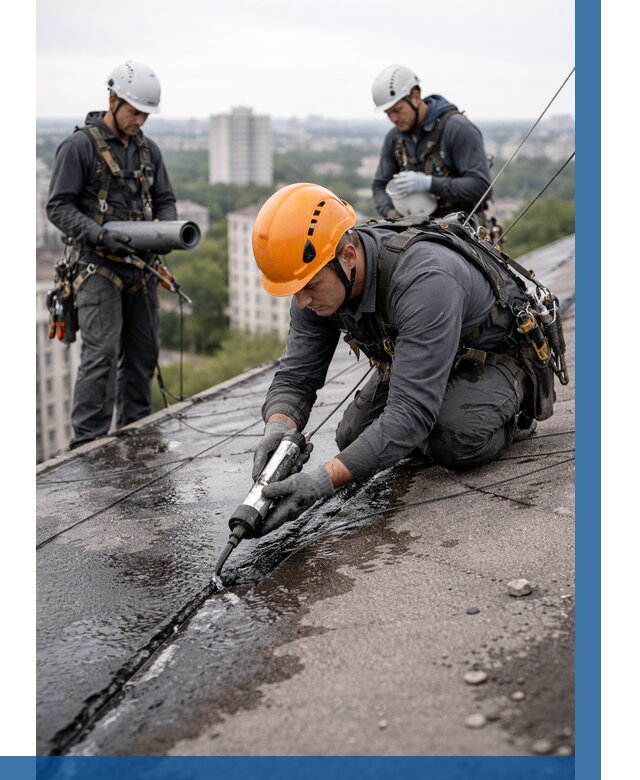 Устранение протечек кровли в Кандалакше от 12124 р. | ВЫСОТНИК-Кнд