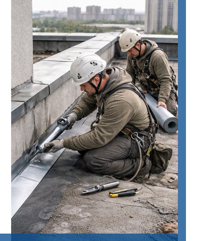 Ремонт кровельных примыканий в Кандалакше от 1212 р. | ВЫСОТНИК-Кнд