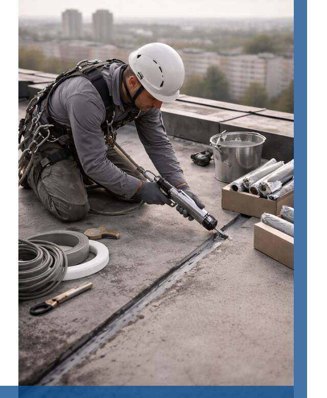 Герметизация швов кровли в Кандалакше от 455 р./м2 | ВЫСОТНИК-Кнд