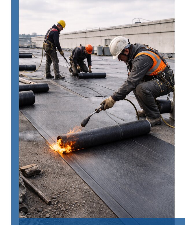Монтаж наплавляемой кровли в Кандалакше профессионально