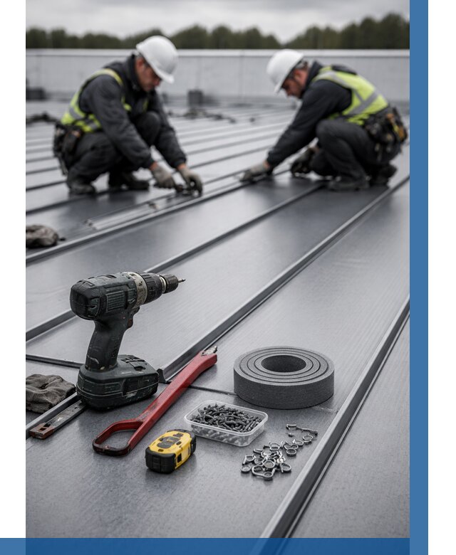 Монтаж фальцевой кровли в Кандалакше от 1819 р. | ВЫСОТНИК-Кнд