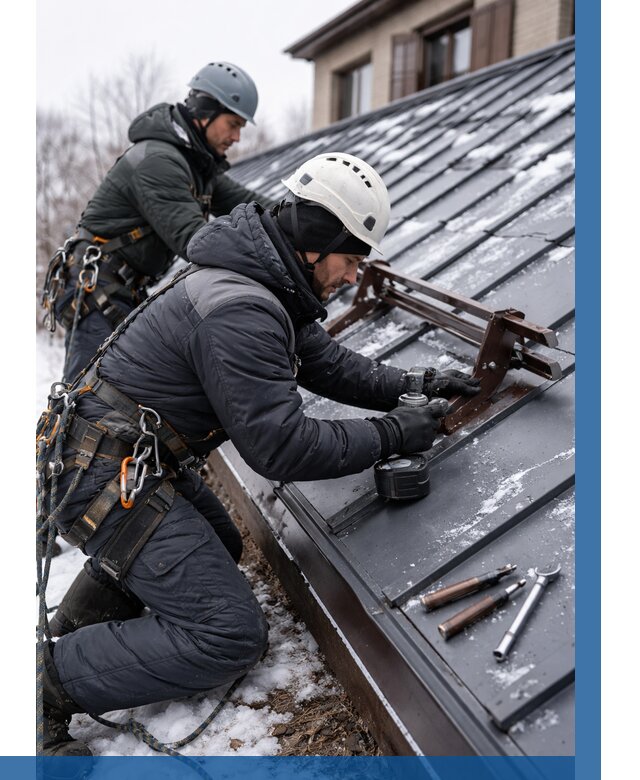 Монтаж снегозадержателей в Кандалакше от 455 р. | ВЫСОТНИК-Кнд