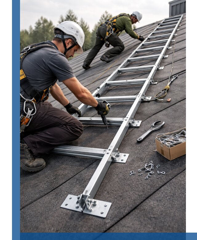 Профессиональный монтаж кровельной лестницы в Кандалакше под ключ
