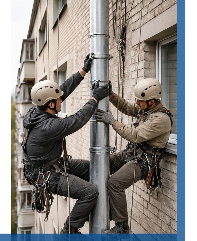 Замена водосточных труб в Кандалакше от 6567 р. | ВЫСОТНИК-Кнд