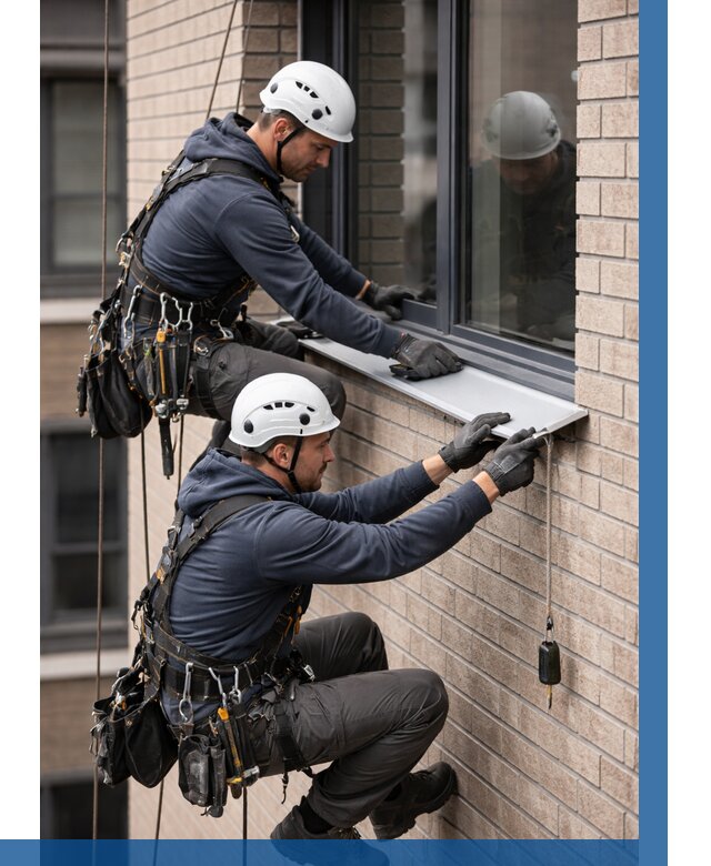 Монтаж оконных отливов под ключ в Кандалакше от 3536 р. | ВЫСОТНИК-Кнд