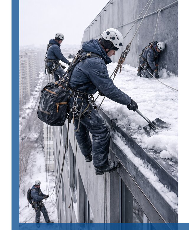 Абонентское обслуживание кровли зимой в Кандалакше регулярный уход