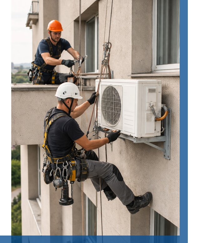 Монтаж внешнего блока кондиционера в Кандалакше от 6567 р. | ВЫСОТНИК-Кнд