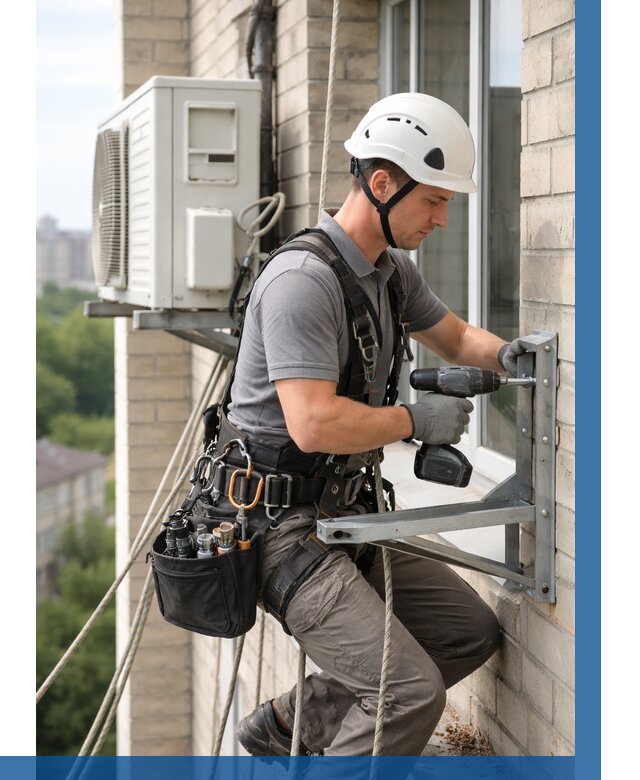 Установка кронштейнов кондиционера в Кандалакше от 3536 р. | ВЫСОТНИК-Кнд