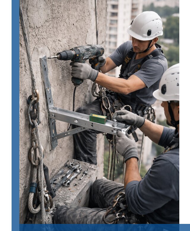 Установка кронштейнов кондиционера и крепежа в Кандалакше