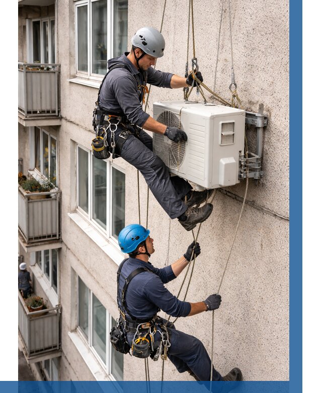 Перенос внешнего блока кондиционера в Кандалакше от 9093 р.| ВЫСОТНИК-Кнд