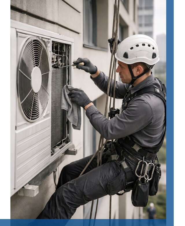 Обслуживание внешнего блока кондиционера в Кандалакше от 2728 р.ВЫСОТНИК-Кнд