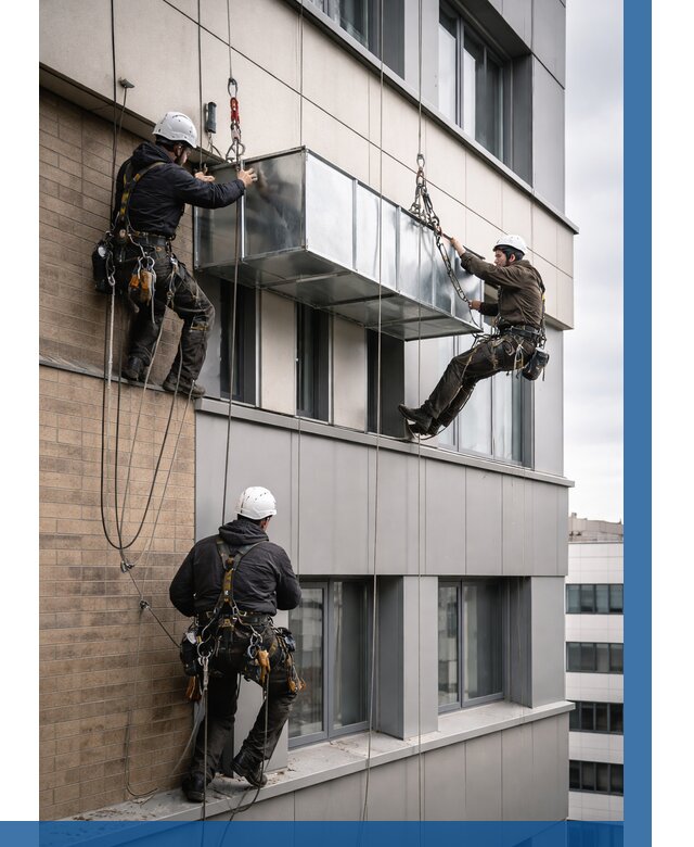 Монтаж воздуховодов на фасаде в Кандалакше от 1515 р. | ВЫСОТНИК-Кнд