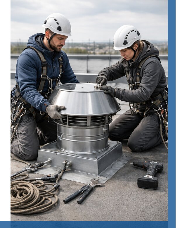 Установка дефлекторов на кровле в Кандалакше от 4546 р. | ВЫСОТНИК-Кнд