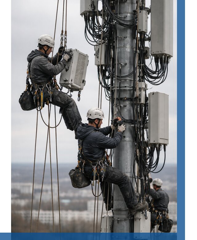 Монтаж оборудования связи на мачте в Кандалакше от 7577 р. | ВЫСОТНИК-Кнд