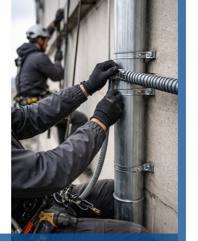 Монтаж гофры для кабеля в Кандалакше от 303 р. | ВЫСОТНИК-Кнд