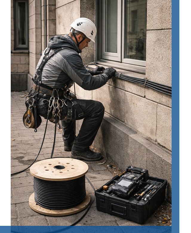 Прокладка оптоволоконного кабеля в Кандалакше от 808 р. | ВЫСОТНИК-Кнд