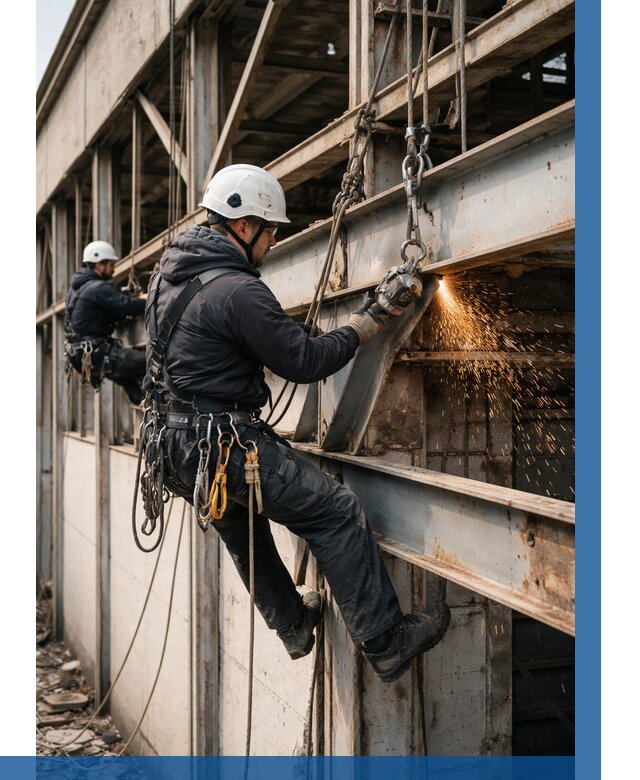 Демонтаж металлоконструкций на высоте в Кандалакше от 6567р. |ВЫСОТНИК-Кнд