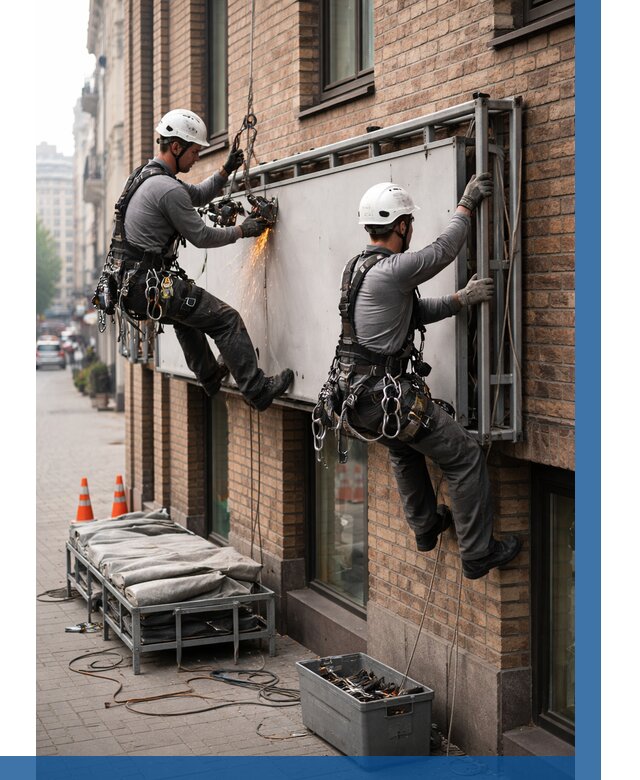 Демонтаж рекламной вывески в Кандалакше от 6567 р. | ВЫСОТНИК-Кнд