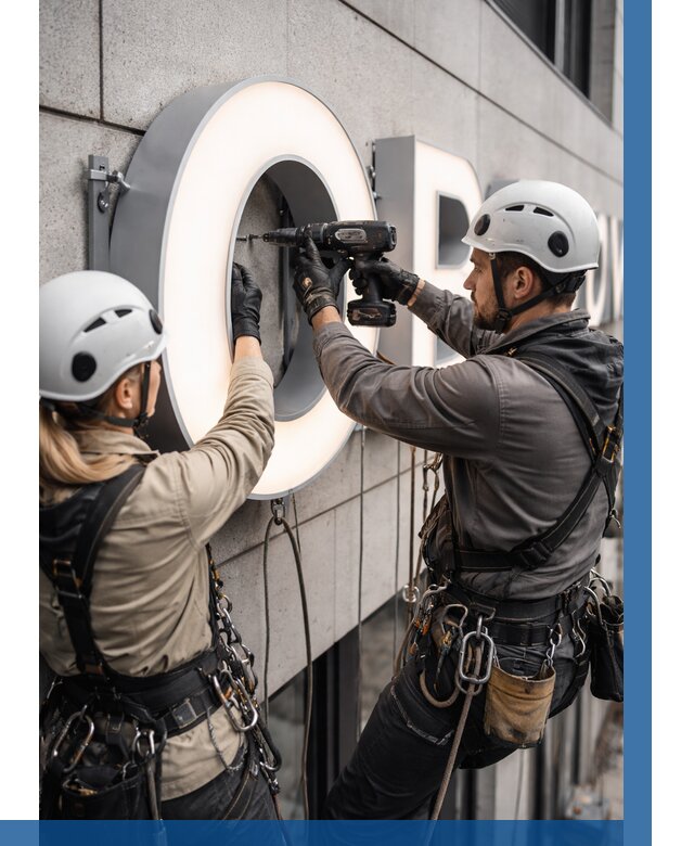 Монтаж световых букв в Кандалакше от 3031 р. под ключ ВЫСОТНИК-Кнд