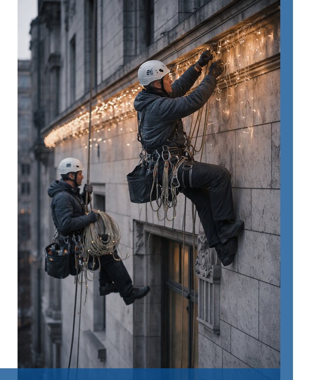 Монтаж новогодней иллюминации в Кандалакше от 8588 р. | ВЫСОТНИК-Кнд